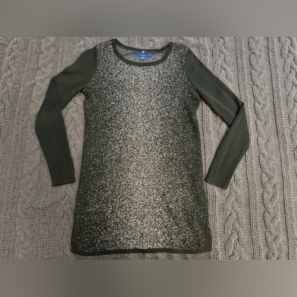 Apt. 9 Black and Gray Knit Sweater, XS, Women